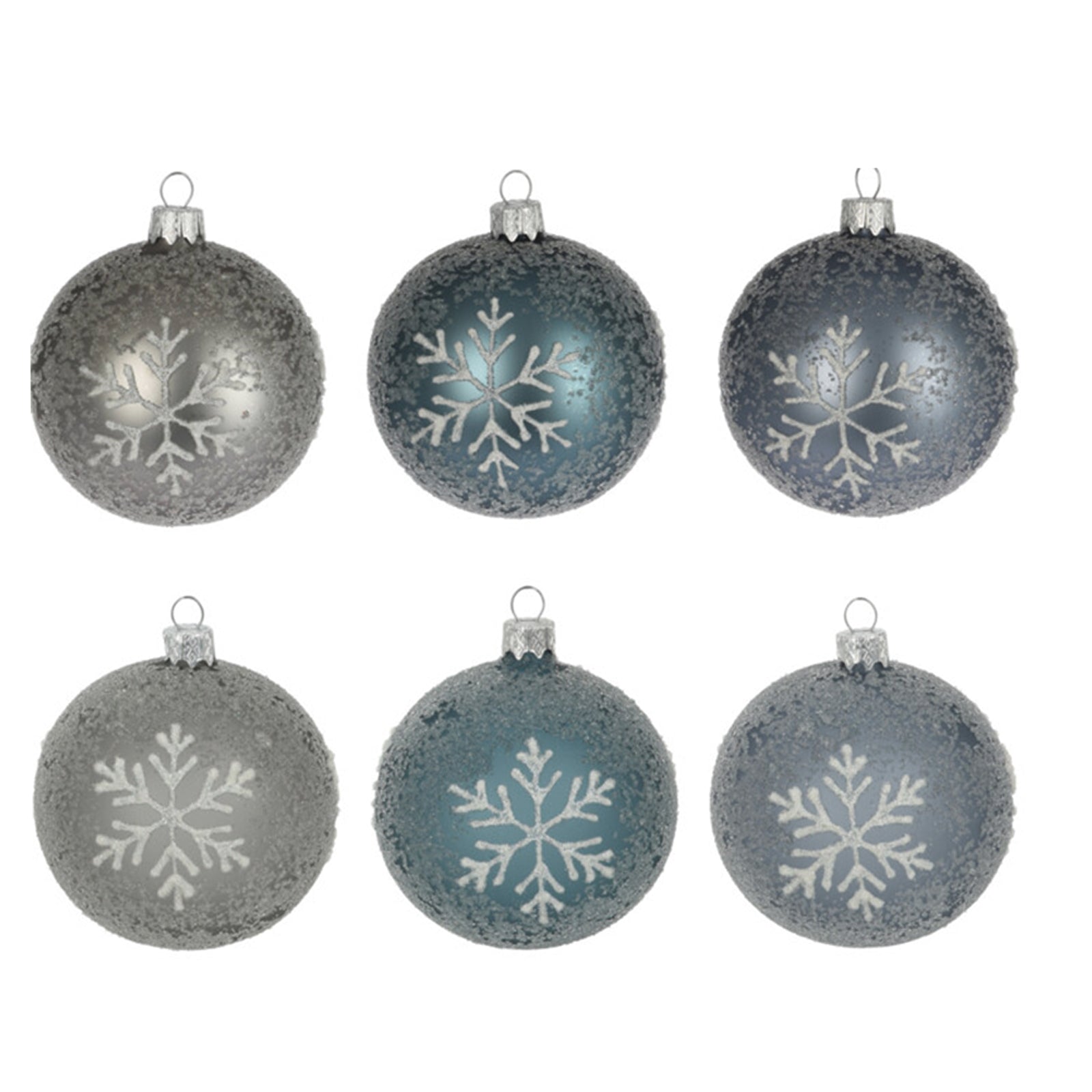 36 ornamenti natalizi in argento con fiocchi di neve, ornamenti con fiocchi  di neve glitterati per decorazioni per l'albero di Natale